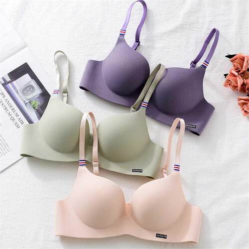 Sexy Ice Silk Bra Corset Women French Style Underwear Gather
