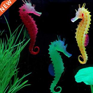 Artificial Hippocampus Silicone Luminous Ornament Fish Tank