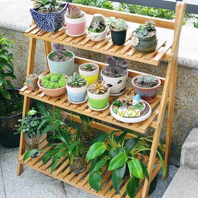 Flower shelf buy thing decorates indoor real wood