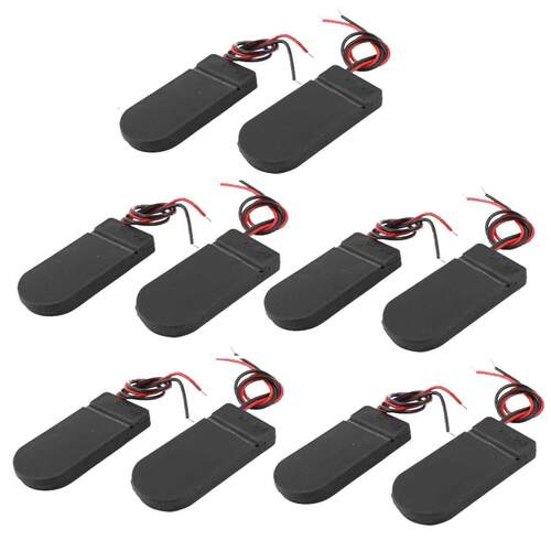 10 PCS ON/OFF Switch 2 x V CR202 Cell Button Battery Holde