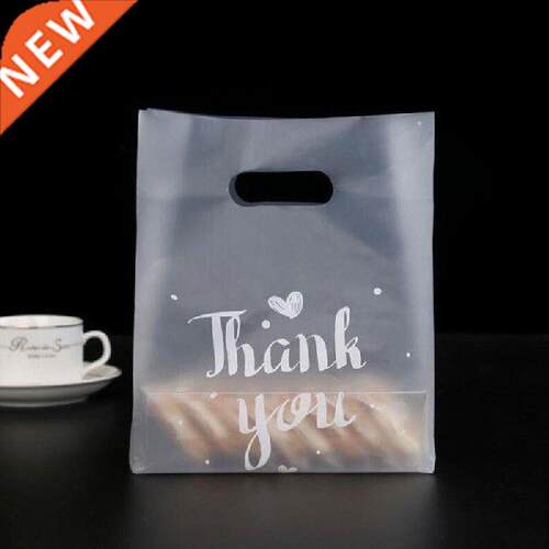 50pcs Thank You Love Heart Portable Gift Bags Shopping