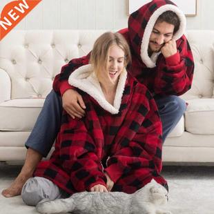 Oversized Blanket Hoodie Women Winter Hooded Wearable Family