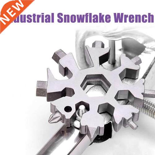 18 in 1 Snowflake Spanner Keyring Hex Multifunction Outdoor