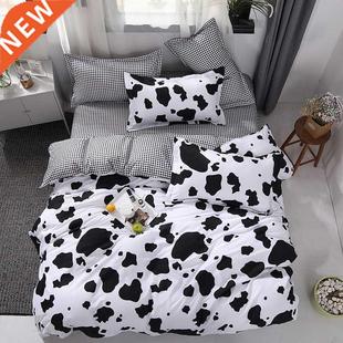 Black White Leopard Cow Printed Bed Cover Set Kid Duvet Cove