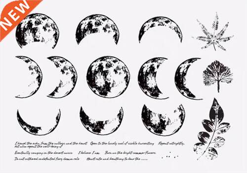 moon 2 Transpent Cle Silicone Stamp/Seal for DIY scrapb