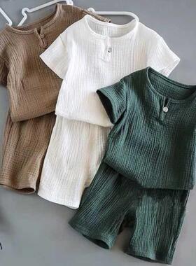 Children's Clothing Boys and Girls Baby Short-sleeved Summer