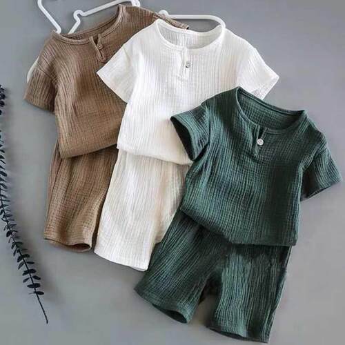 Children's Clothing Boys and Girls Baby Short-sleeved Summer