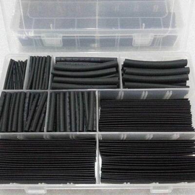 160Pcs Black 2:1 Heat Shrink Tubing Tube Cable Sleeving Wire