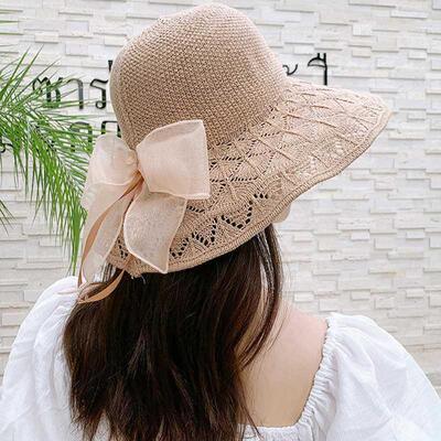 Folding Straw Hat Women's Summer Outing Sun Visor Holiday Co