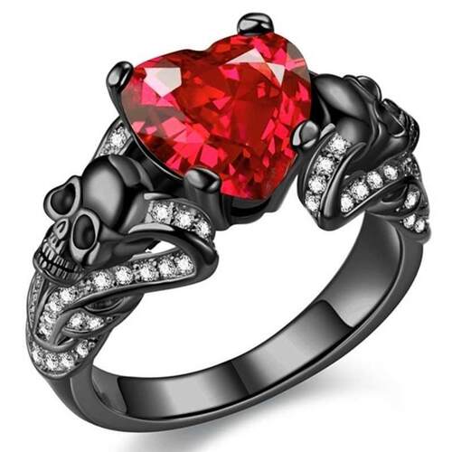 FLIUAOL High Quality Gothic Jewelry Purple Red Black Crystal