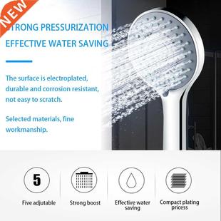 5 Modes Shower Head Adjustable Jetting Rainfall Pressurized