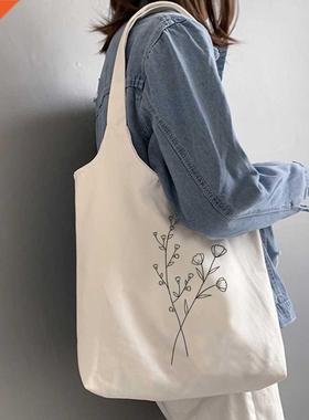 Retro Literary Canvas Bag Women Shoulder Bag Ulzzang Harajuk