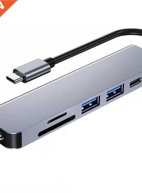USB C Hub 6 In 1 Multifunction Adapter, USB C To HDMI-Compat