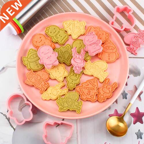 6 Pcs/Set  Christmas Cartoon Biscuit Mould Cookie Cutter