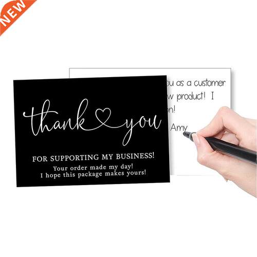 30 Pcs Black White Kraft Paper Cards Thank You for Your