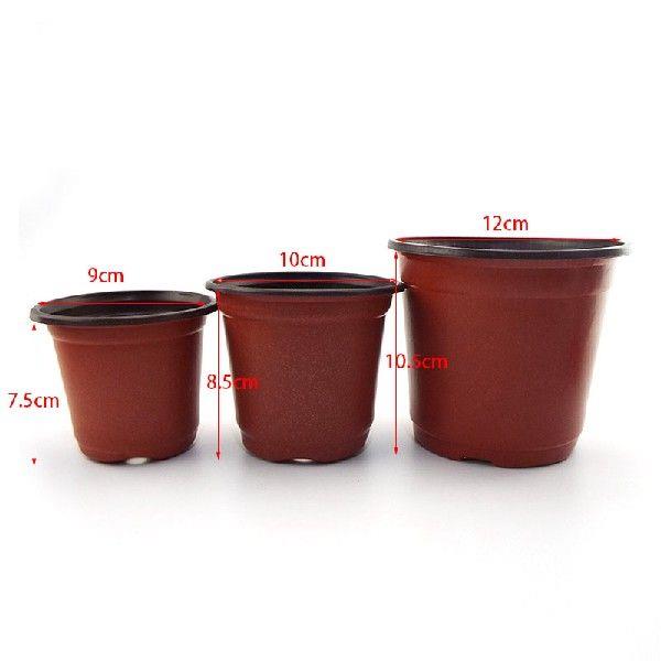 Mini Plastic Round Flower Pot Holder Nursery Planter Grow