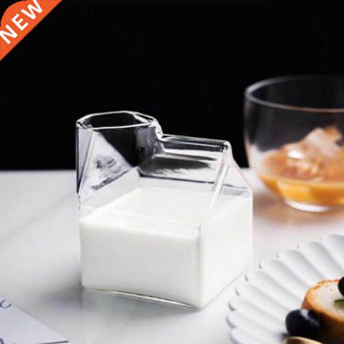Milk mug 50ML glass mug milk Carton milk box coffee mug and