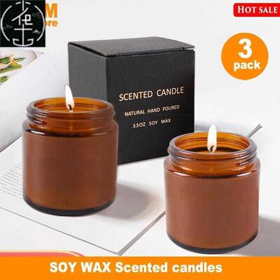 3PCS SOY WAX Scented candles smokeless Essential oil Candles