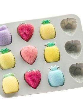 Chocolate Candy Sugar Craft Pineapple Strawberry Paste Mold
