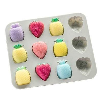 Chocolate Candy Sugar Craft Pineapple Strawberry Paste Mold