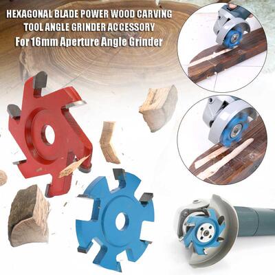 KKMOON Hexagonal Blade Power Wood Carving Tool Angle Grinder