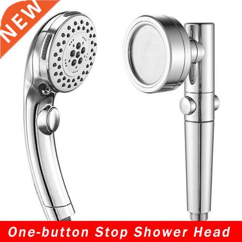 RecabLeght One-Key Water Stop Rain Shower Head Adjustable Ba