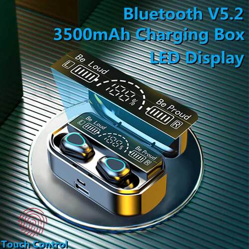2022 New TWS Wireless Bluetooth 5.2 Headphone Stereo Sports