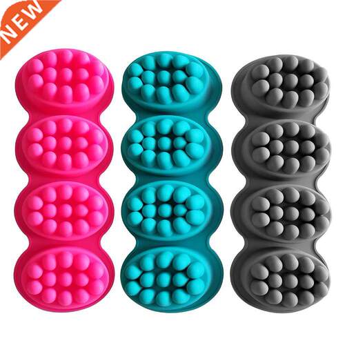 4 Grids Durable DIY Silicone Soap Mold Non-Stick Soap Form f
