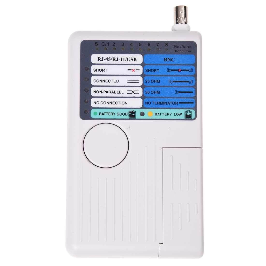 USB Wire RJ45 BNC RJ11 1394 Ethernet LAN Cable Tester