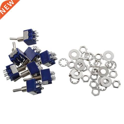 8 Pcs AC 125V 6A Amps ON/OFF/ON 3 Position DPDT Switch