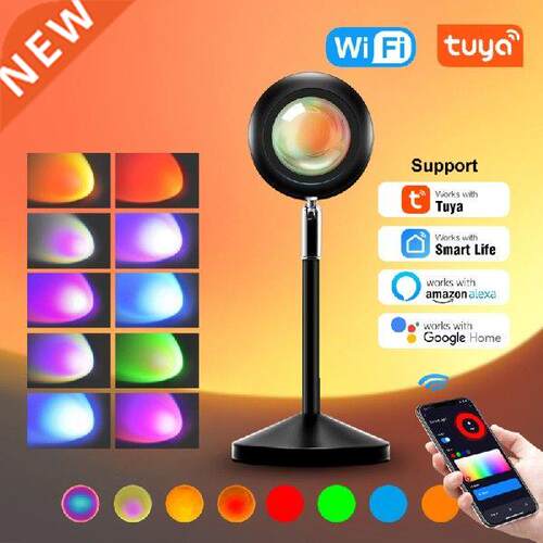 Tuya Smart WiFi Sunset Light Creative RGB Projection Light