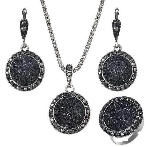 ZOSHI Vintage Gem Jewelry Set Fashion Women Jewelry Sets Ant