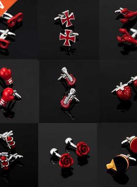 High quality men's series of  red Cufflinks / glasses /