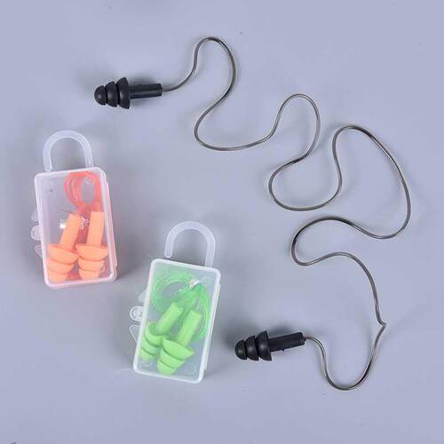 2PCS Anti-Noise Earplugs Nose Clip Case Protective Waterproo