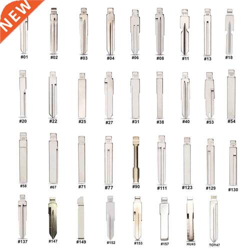 35pcS/SET 35 types Metal Blank Uncut Flip KD Remote Key Blad