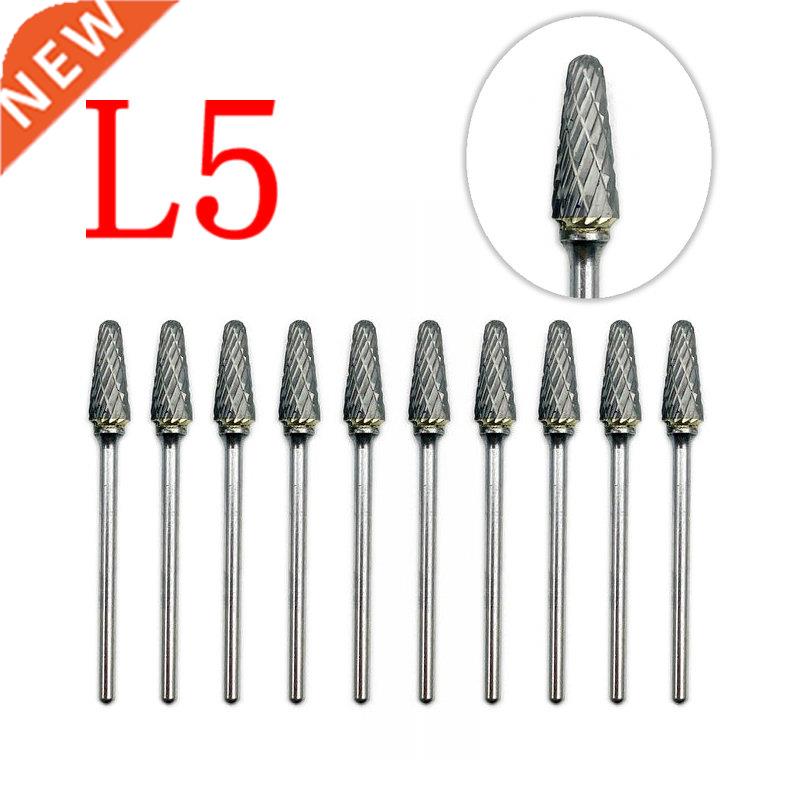 10pcs L5 Dental Lab Polisher Drills Tungsten Steel Carbide