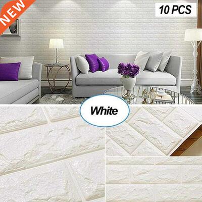 10pcs Self-hesive Wallpaper Faux Foam Real Bricks Effect W