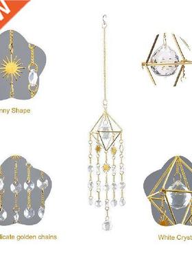 Crystal Sun Catcher Star Prism Geometric Window Hanging