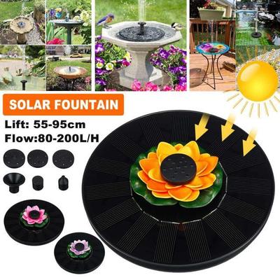 Water Lily 16cm High Efficient Solar Fancy Water Pump Founta