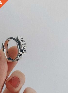 Kinel 2020 New Vintage Ring Real 925 Sterling Silver Punk Op