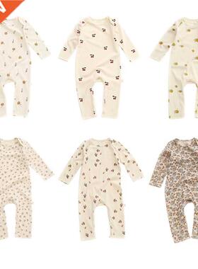 0-24M Newborn Kid baby Boys Girls Clothes Spring Print Rompe