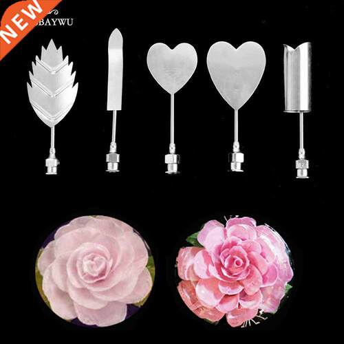 5PC D Carnation Cake Decorating Mold Needle Nozzle Tools