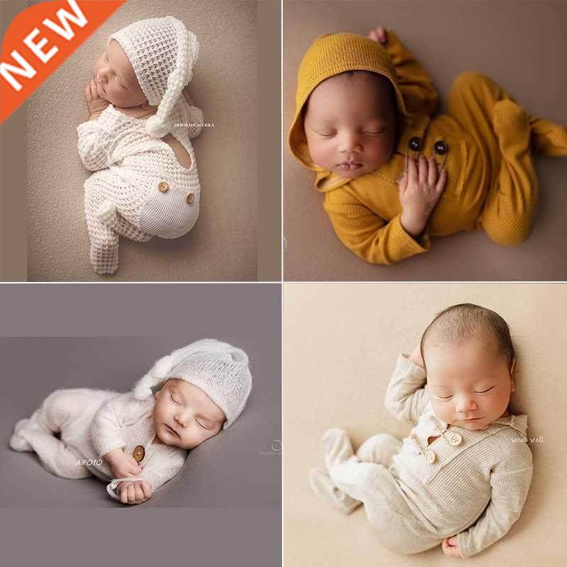 Newborn Photography Costume Props Romper Soft Elastic Long H