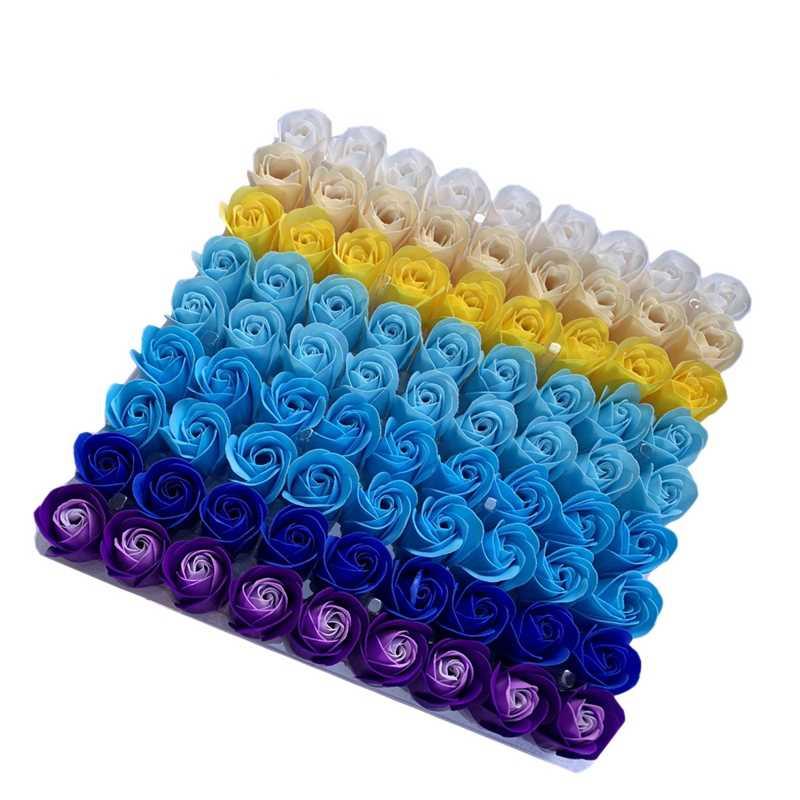 81Pcs Color Mixing Rose Bath Body Flower Floral Soap Scented