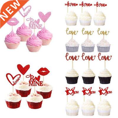 12pcs/Set Love Wedding Cake Topper Cake Flag Card Cake
