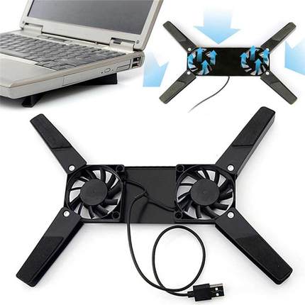 Laptop Desk Support Dual Cooling Fan Notebook Computer Stand