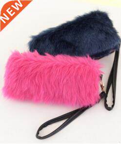 Tide Korean version of the rabbit fur balm hand bag fashion