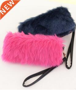 Tide Korean version of the rabbit fur balm hand bag fashion