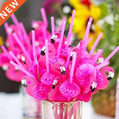 10/20Pcs Flamingo Pineapple Drinking raws Hawaii Beach