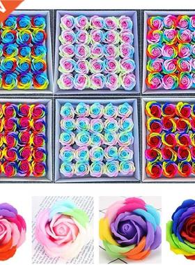 25Pcs Rainbow Soap Flowers He Artificial Flowers  Flowe